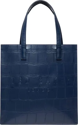 Produktbild von Ted Baker Schultertasche Croccon Croc Effect Icon Bag Navy dunkelblau