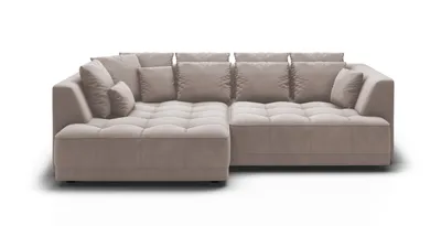 Produktbild von Ecksofa TIGA BASIC mit Schlaffunktion (Cappucino - Riviera 16 / Links)