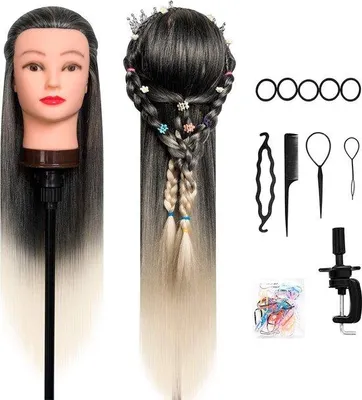 Produktbild von Übungskopf Friseurschule - Übungspuppe Friseur - Übungskopf Echthaar - 26-28 Zoll
