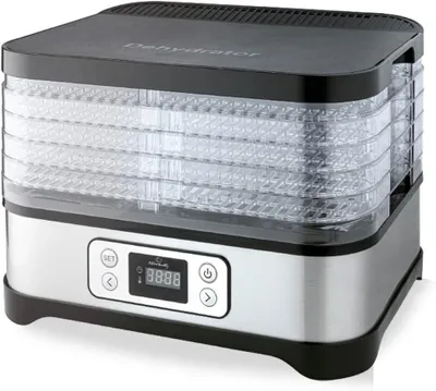 Produktbild von KitchenQuality Dörrautomat Obst, Fleisch & Kräuter trocknen 5 Ebenen 260 W Timer