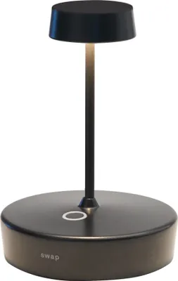 Produktbild von Zafferano Swap Tischlampe - Aufladbare LED Außenlampe - 32,5 cm - Schwarz