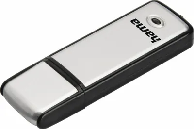 Produktbild von Hama USB-Stick Fancy, USB 2.0, 32 GB, Schwarz/Silber