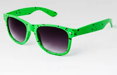 Productafbeelding van OEM Zonnebril, nerdy model, groene montuur, zwarte glazen