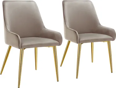 Produktbild von tectake® Polsterstuhl Avane in Samtoptik, gepolstert 52 x 61 x 89 cm