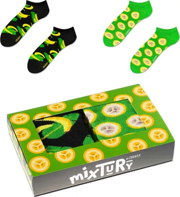 Produktbild von Bunte Kurze Socken mit Bananen für Herren 41-46, 2 Paar Socken