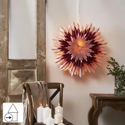 Zdjęcie produktu dla Gwiazda wisząca różowa ICE 60 cm