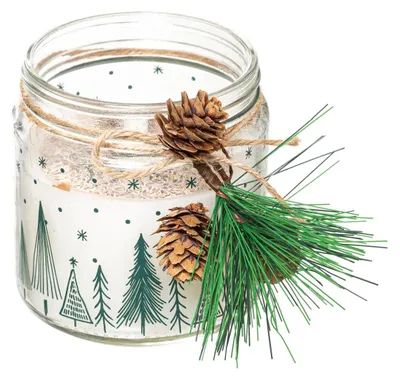 Produktbild von Weihnachtskerze mit Schmuck, 315 g