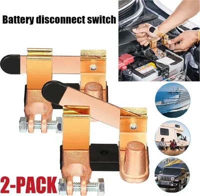 Produktbild von 2X Auto PKW KFZ Batterie Trenner Unterbrecher Pol Klemme 12V-24V Trenn Schalter