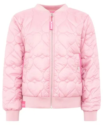 Produktbild von Zwillingsherz Damen Steppjacke mit Herzmuster – Leichte Bomberjacke – Kurze Über