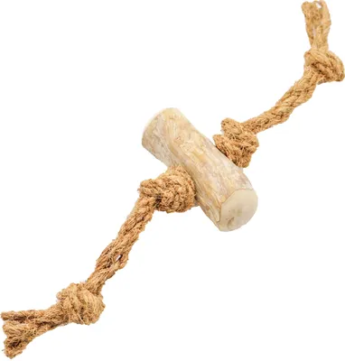 Image de mascota casa - Coco & Coffee - Jouet pour chien durable en bois de café et corde de coco - Jouet pour chien - Matériaux 100% naturels - Soins dentaires