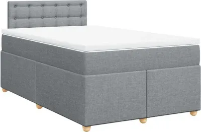 Produktbild von vidaXL Boxspringbett mit Matratze Hellgrau 120x190 cm Stoff