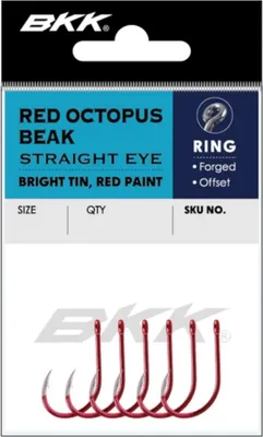 Produktbild von BKK RED OCTOPUS BEAK Straight Eye - Einzelhaken, Größe/Packungsinhalt:Gr. 4/0 / 5 Stück