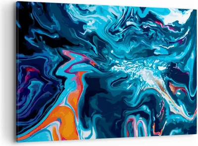 Produktbild von Bild auf Leinwand - Leinwandbild - Abstraktion modern - 100x70cm - Wand Bild - Wanddeko - Leinwanddruck - Bilder - Kunstdruck - Wanddekoration - Leinwand bilder - Wandkunst - AA100x70-4085
