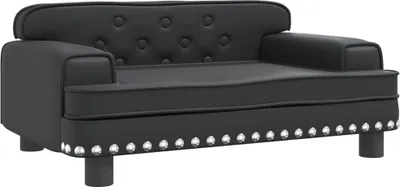 Zdjęcie produktu dla vidaXL Legowisko dla psa czarne 70x45x30 cm imitacja skóry