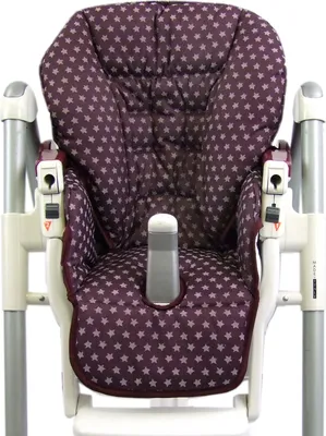 Produktbild von BAMBINIWELT Ersatzbezug, Sitzkissen, Bezug für Peg-Perego-Prima-Pappa-Diner STERNE bordeaux