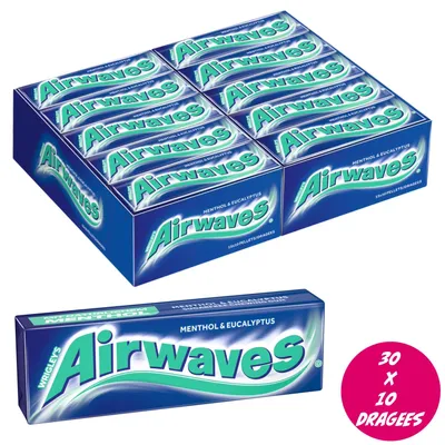 Produktbild von Airwaves Menthol Eucalyptus 30 x 10 Dragees