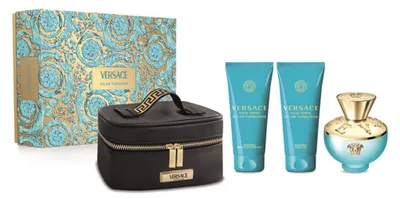 Zdjęcie produktu dla Versace Pour Femme Dylan Turquoise EDT 100 ml + SG 100 ml + BG 100 ml + kosmetyczka W