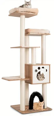 Image de Arbre à chat - Maison pour chat - Mobilier pour chat - Tour pour chat - Hauteur : 176 cm