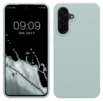 Image de Étui pour téléphone portable kwmobile pour Samsung Galaxy A56 5G - Étui en silicone - Recharge sans fil - Coque de protection couleur Cool Mint