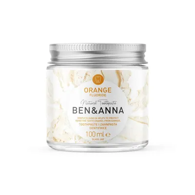 Productafbeelding van Ben & Anna Toothpaste in Glass Jar With Fluoride (Orange) 100 ml