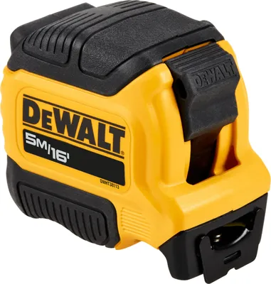 Produktbild von DeWALT Bandmaß de die kompakte Serie de 5 m de Breite de 28 mm, 3 m de verlängerte Reichweite, die ein einfaches Bremsen de Finger für eine sola Person für ultimative control de die Klinge.