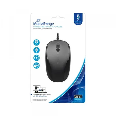 Productafbeelding van MediaRange MROS213 MediaRange Maus USB 2.0 3 Tasten, schwarz