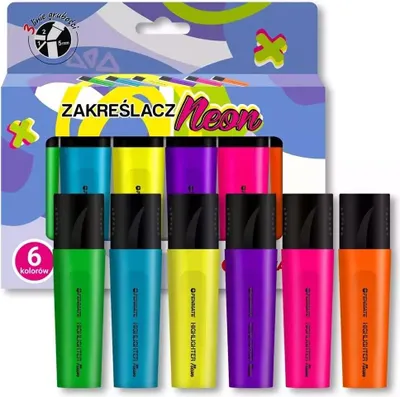 Obrázok produktu pre Neónový zvýrazňovač 6 farieb
