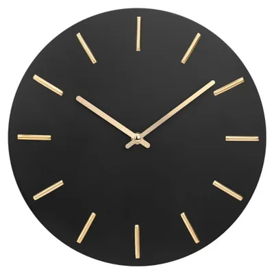 Immagine prodotto di SensaHome Orologio da parete Jakarta - Orologio moderno industriale rotondo - Design minimalista - Ø30 cm - Nero