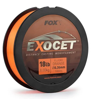 Immagine prodotto di Fox Fishing Exocet Fluoro Mono Fluoro Orange 0,26 mm 1000 m 4,9 kg Vasec