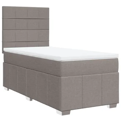 Produktbild von Boxspringbett mit Matratze Taupe 80x200 cm Stoff
