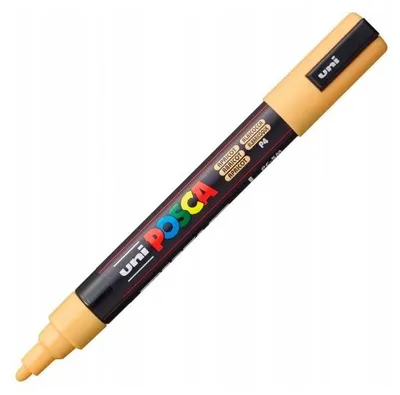 Zdjęcie produktu dla POSCA PC-5M, Morelowy (kolor), Wielobarwny, 1 kol., Średni, Atrament na bazie wody, Końcówka pociskowa