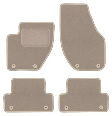 Productafbeelding van Velours automatten voor Volvo V40 II vanaf 2012 (stationwagen) – 4-delig, beige, op maat – Wielganizator LUX