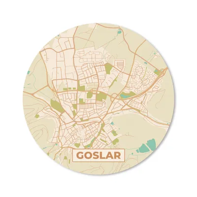 Produktbild von MuchoWow® Mauspad Mousepad Goslar - Karte - Vintage - Stadtplan 20x20 cm - Mousepads - Maus Mat - Pad - Mausunterlage - Schreibtischmatte