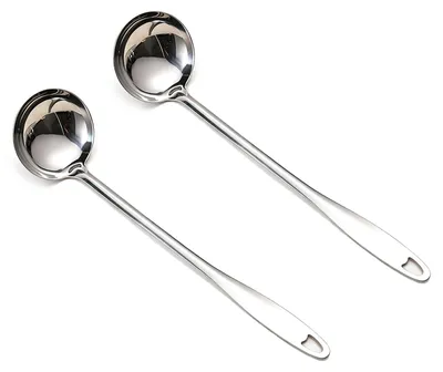 2er Set Edelstahl-Suppenkellen, 31,8 cm, spülmaschinengeeignet