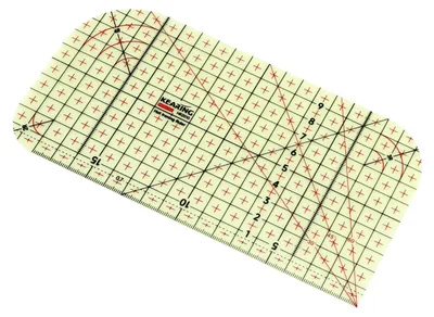 Produktbild von Bügellineal Hitzeschutzlineal Patchworklineal - 200 x 100 mm - Harzmaterial - Rutschfeste Oberfläche