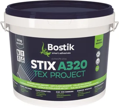 Produktbild von Bostik Stix A320 Tex Project Klebstoff Kleber 14kg Eimer Textile Teppich Beläge