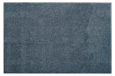 Image de Tapis de porte d'entrée, 1829 x 1219 mm Tapis commercial pour l'intérieur et l'extérieur, tapis d'entrée industriel avec envers en PVC, tapis d'entrée lavable très résistant pour couloir, balcon, garage, bleu ardoise