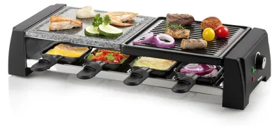 Produktbild von Domo DO9190G, 8 Person(en), Stein, Schwarz, Grau, Rechteckig, Stein, Drehregler