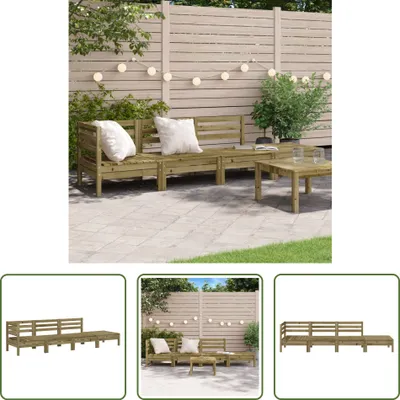 Produktbild von The Living Store Gartensofa 4-Sitzer Kiefernholz Imprägniert