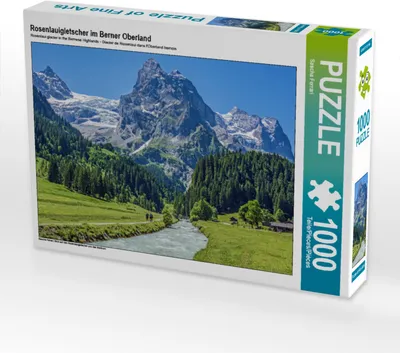 Produktbild von CALVENDO Puzzle Rosenlauigletscher im Berner Oberland | 1000 Teile Lege-Größe 64x48cm Foto-Puzzle für glückliche Stunden