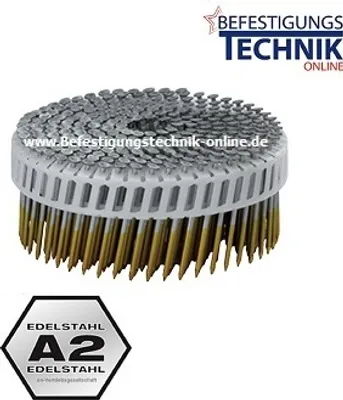 Produktbild von PC Coilnägel 2,5x64mm Ring rostfrei A2 15° plast für Coilnagler Bostitch N75C-2-E 4,8M