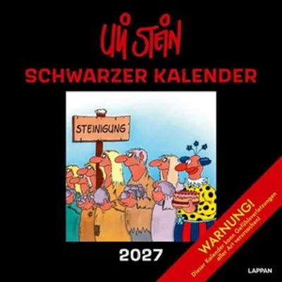 Produktbild von Uli Stein Schwarzer Kalender 2027: Monatskalender für die Wand