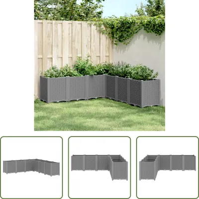 Immagine prodotto di The Living Store Vaso da fiori Grigio chiaro 160x160x53 cm PP