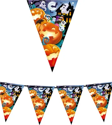 Image de Guirca Fanion en papier Citrouilles 20x30 Cm 300 Cm One Size