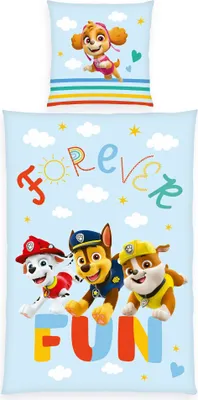Produktbild von HERDING Paw Patrol Bettwäsche-Set ‘Forever Fun’ – 135×200 cm, Linon, Deckenbezug im Lieferumfang enthalten, Kissenbezug enthalten