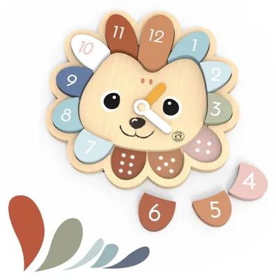 Image de Horloge éducative en bois, Speedy Monkey