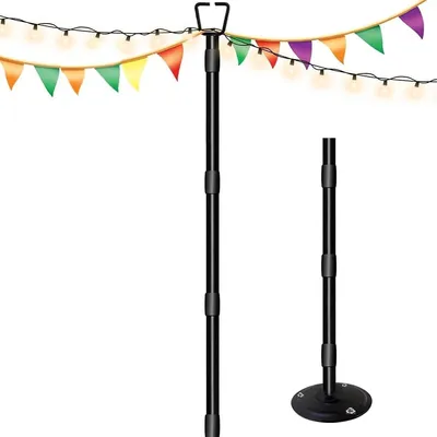 Stahlpfahl für Lichterketten, 3 m, 1 Stück, Außenbereich