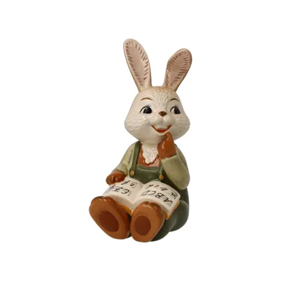 Produktbild von Goebel Ostern Dekofigur, Osterhase Porzellan, 10 cm - Frueh uebt sich