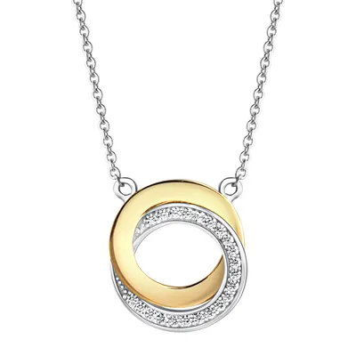 Produktbild von Celesta Silber Halskette 925/- Sterling Silber 45cm weiß 360256095-45