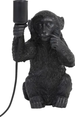 Obrázok produktu pre Light & Living - stolná lampa - Monkey - čierna - plast - nočná lampa - E27 - 1851620
